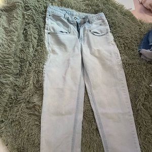 light wash straight jeans